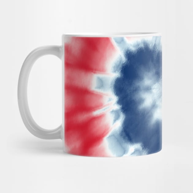 Red White and Blue Tie Dye Hippie 4th of July by graphicbombdesigns